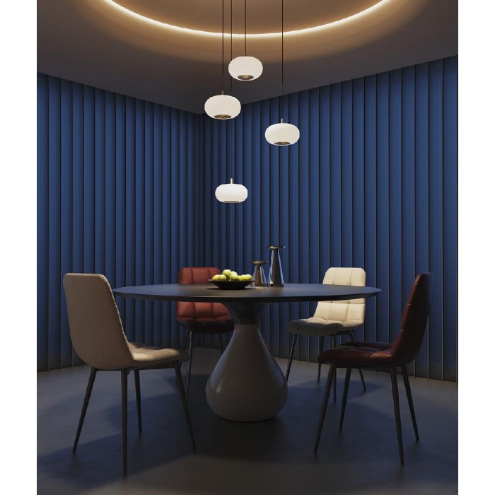 VK/04699/PE/D/CG/W - Λευκό/Champagne Χρυσό. 3000K. 12W. 1307lm. AC220-240V. 36°. LED Bridgelux + Sanan. Τροφοδοτικό KGP. Οροφής. -20°C → 45°C. 50.000hrs. Clicks 20.000. Dim Yes, triac. CRI>90. Γυαλί + αλουμίνιο. IP20