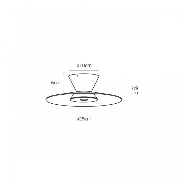 VK/04701/CE/D/B-G/W - Μαύρο/Champagne Gold. 3000K. 10W. 1002lm. AC220-240V. 45.°  LED Cree + Edison + Sanan. Τροφοδοτικό KGP. Οροφής. -20°C → 45°C. 50.000hrs. Clicks 20.000. Dim Yes, triac. CRI>90. Αλουμίνιο. IP20