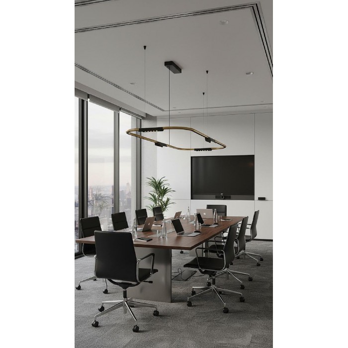 VK/04715/PE/D/GDB/W/113 - Χρυσό/Μαύρο. 3000K. 25W. 4x338lm. AC200-240V. 36°. LED Bridgelux 3030. Οροφής/κρεμαστό. < 45°C. 50.000hrs. Dim Yes, Triac. CRI>90. Αλουμίνιο. IP20 