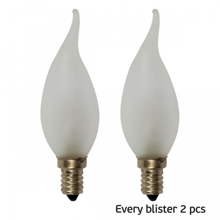 VK/926/40/FR/2 - Λάμπα κερί μύτη, E14, 40W, ματ, 2 τεμ.