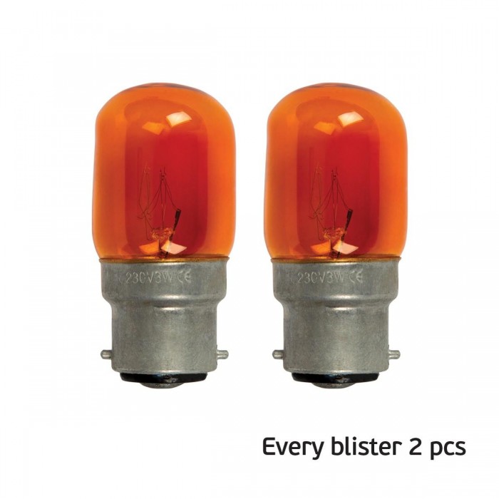VK/505/B22/OR/2 - Λαμπάκι νυχτός, B22, 7W, πορτοκαλί, 2 τεμ.