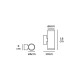 VK/01046/NB - Φωτιστικό τοίχου, 240V, 2xGU10, 2x12W (LED), IP65, ø6x18x10cm, φυσικός μπρούτζος VK/01046/NB - Φωτιστικό τοίχου, 240V, 2xGU10, 2x12W (LED), IP65, ø6x18x10cm, φυσικός μπρούτζος