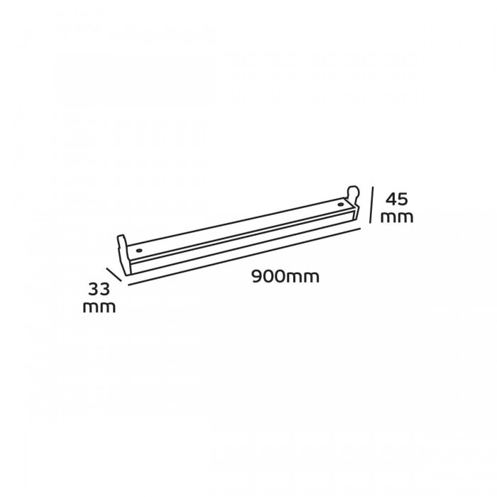 VK/04095/130 - Σκαφάκι για λάμπα φθορίου Led, 1X30W, 900mm