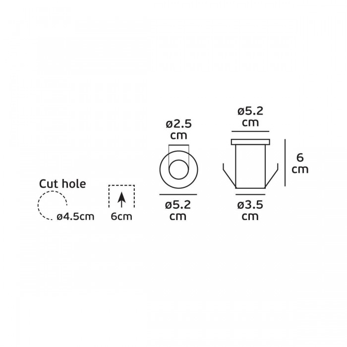 VK/02118/W/10 -<p>Φωτιστικό Led δαπέδου χωνευτό, 100-240V, 3W, 3000K, 10°, 200lm, CRI>80, IP68, ø5.2x8.1cm, ατσάλι</p> VK/02118/W/10 -<p>Φωτιστικό Led δαπέδου χωνευτό, 100-240V, 3W, 3000K, 10°, 200lm, CRI>80, IP68, ø5.2x8.1cm, ατσάλι</p>