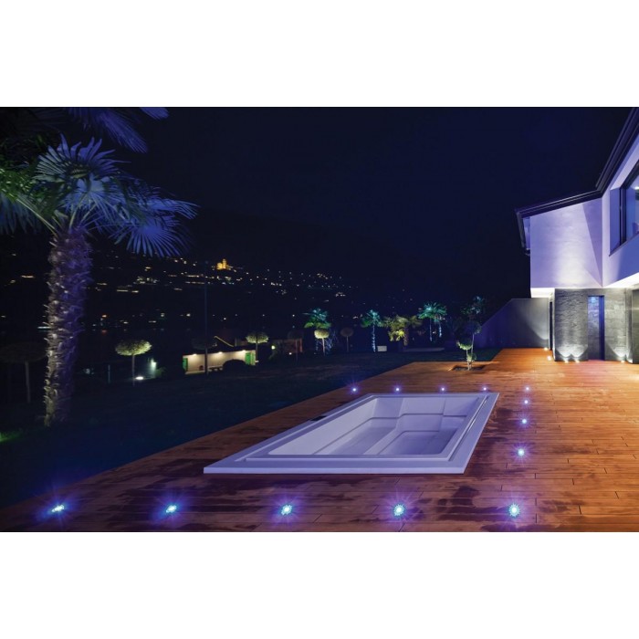 VK/02118/WW/10 - Φωτιστικό Led δαπέδου χωνευτό, 100-240V, 2.2W, 2700K, 10°, 180lm, CRI>80, IP68, ø5.2x8.1cm, ατσάλι