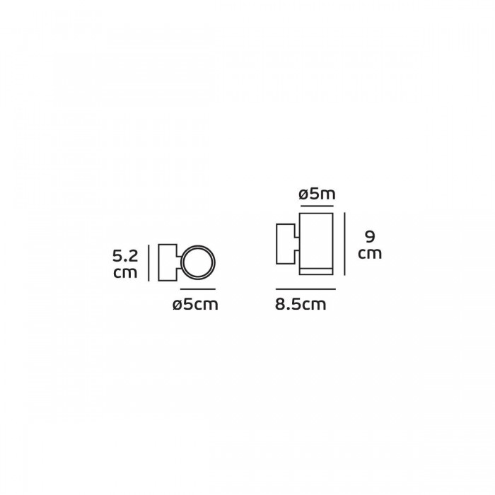 VK/01092/NB - Φωτιστικό τοίχου, 240V, GU10. Max 6W (LED). IP65, ø5x9x8.5cm, φυσικός μπρούτζος VK/01092/NB - Φωτιστικό τοίχου, 240V, GU10. Max 6W (LED). IP65, ø5x9x8.5cm, φυσικός μπρούτζος