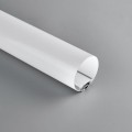 VK/14/AL/W/3 - Προφίλ αλουμινίου για LED ταινίες,  IP20. Προφίλ αλουμινίου, 3m με λευκό κάλυμμα & στοπ. 3.000xø60mm