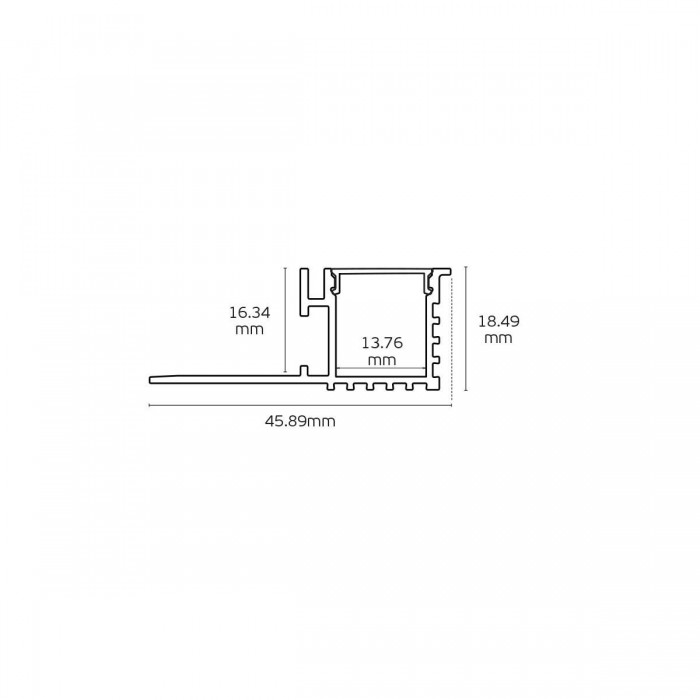 VK/20/B/W/2 - Προφίλ αλουμινίου για LED ταινίες, IP20. Προφίλ αλουμινίου μαύρο, 2m με λευκό κάλυμμα. 2.000x44.2(14.9)x18.5mm VK/20/B/W/2 - Προφίλ αλουμινίου για LED ταινίες, IP20. Προφίλ αλουμινίου μαύρο, 2m με λευκό κάλυμμα. 2.000x44.2(14.9)x18.5mm