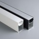VK/23/B/W/3 - Προφίλ αλουμινίου για LED ταινίες,  IP20. Προφίλ αλουμινίου, μαύρο, 3m με λευκό κάλυμμα & στοπ. 3.000x49.18x75mm