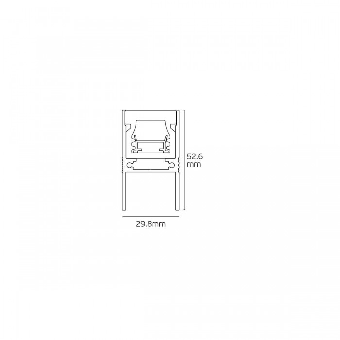 VK/27/B/W/2 - Προφίλ αλουμινίου για LED ταινίες, IP65. Προφίλ αλουμινίου μαύρο 2m με λευκό καπάκι & στοπ σιλικόνηs. 2.000x29.8x52.6mm. IP65 VK/27/B/W/2 - Προφίλ αλουμινίου για LED ταινίες, IP65. Προφίλ αλουμινίου μαύρο 2m με λευκό καπάκι & στοπ σιλικόνηs. 2.000x29.8x52.6mm. IP65