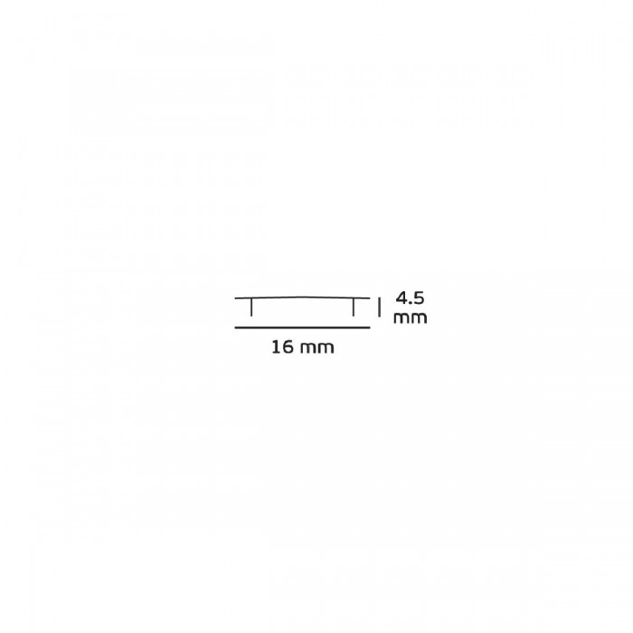 VK/K01/W - Κάλυμμα για προφίλ, Λευκό. 2000x16x4.5mm VK/K01/W - Κάλυμμα για προφίλ, Λευκό. 2000x16x4.5mm
