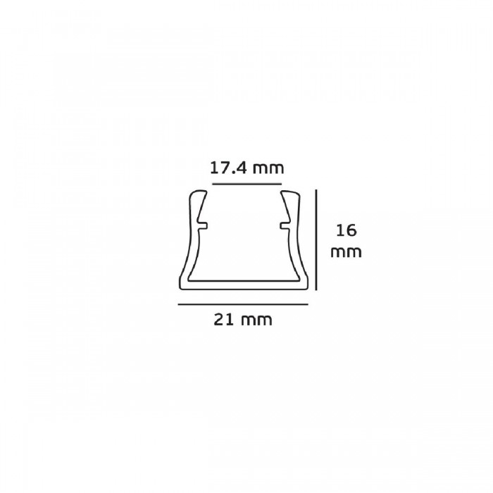 VK/D1/AL - Προφίλ αλουμινίου για LED ταινίες, IP20. 2000x21x16mm VK/D1/AL - Προφίλ αλουμινίου για LED ταινίες, IP20. 2000x21x16mm