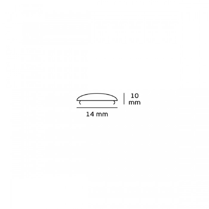 VK/K01U/W - Κάλυμμα πρισματικό για προφίλ, Λευκό. 2000x14x10mm VK/K01U/W - Κάλυμμα πρισματικό για προφίλ, Λευκό. 2000x14x10mm