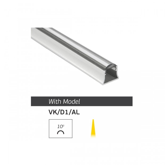 VK/K01U/W - Κάλυμμα πρισματικό για προφίλ, Λευκό. 2000x14x10mm VK/K01U/W - Κάλυμμα πρισματικό για προφίλ, Λευκό. 2000x14x10mm