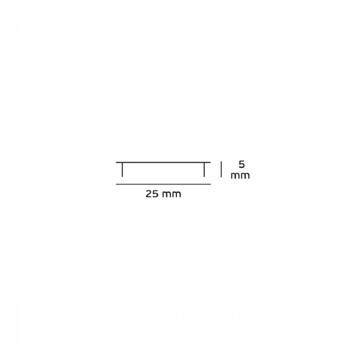 VK/K04/W - Κάλυμμα για προφίλ, λευκό. 2000x25x5mm VK/K04/W - Κάλυμμα για προφίλ, λευκό. 2000x25x5mm