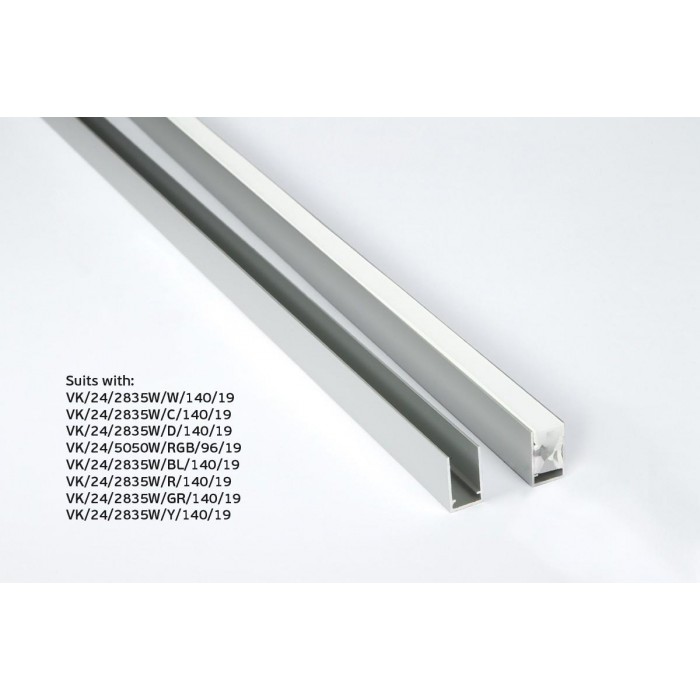 VK/08/19/AL - Προφίλ αλουμινίου 14.75x19.6mm για led ταινία KEISO με ύψος 19mm VK/08/19/AL - Προφίλ αλουμινίου 14.75x19.6mm για led ταινία KEISO με ύψος 19mm