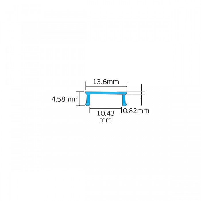 VK/K28/CL - Κάλυμμα για προφίλ VK/28. Διάφανο. 2000x13.6x4.58mm VK/K28/CL - Κάλυμμα για προφίλ VK/28. Διάφανο. 2000x13.6x4.58mm