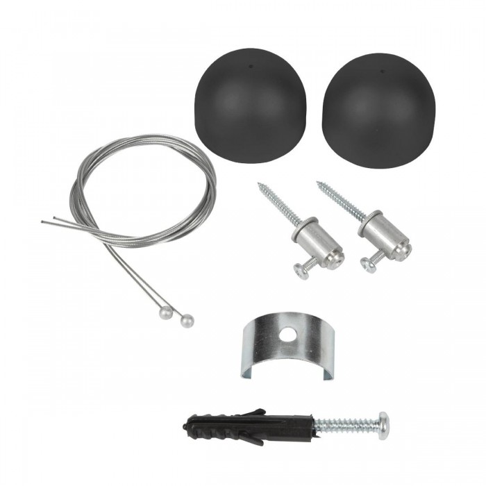 VK/04157/B/SRK/1 - Ανάρτηση κρεμαστή με 1m συρματόσχοινο, μαύρη