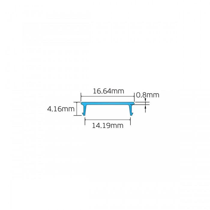 VK/K29-30/W - Κάλυμμα για προφίλ VK/29, VK/30. Λευκό. 2000x16.64x4.16mm VK/K29-30/W - Κάλυμμα για προφίλ VK/29, VK/30. Λευκό. 2000x16.64x4.16mm