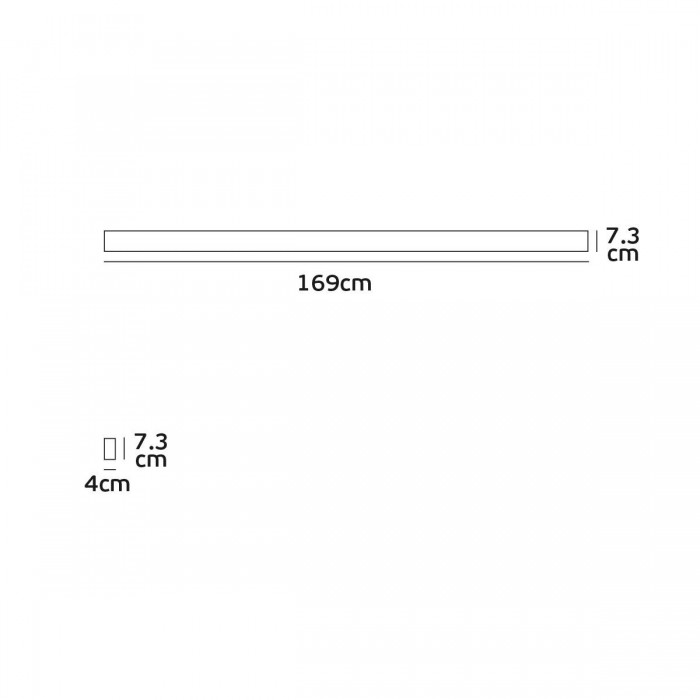 VK/04157/169/B/C - LED Γραμμικό φωτιστικό slim, οροφής/κρεμαστό, 31W, 4.800lm, 169cm, 4000K, 220-240V, IP20, μαύρο