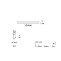 VK/04461/114/C - LED Γραμμικό φωτιστικό slim, χωνευτό Trimless, 20W, 3.445lm, 114cm, 4000K, 220-240V, IP20