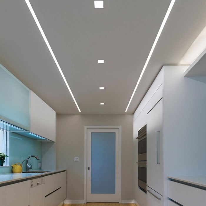 VK/04461/114/C - LED Γραμμικό φωτιστικό slim, χωνευτό Trimless, 20W, 3.445lm, 114cm, 4000K, 220-240V, IP20