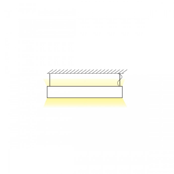 VK/04463/142/B/W - LED Γραμμικό φωτιστικό πάνω-κάτω, κρεμαστό 21W/3.430lm πάνω, 26W/4.350lm κάτω, 142cm, 3000K, 220-240V, IP20, μαύρο 