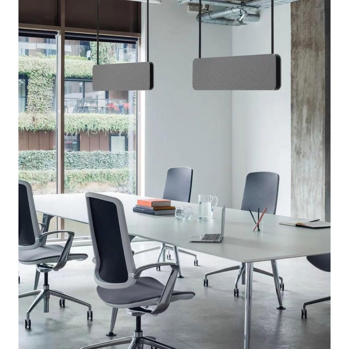 VK/04562/120/G/W/DA - MUTE, Ηχομονωτικά φωτιστικά Led, Up/Down. 3000K. 45W. 6300lm (Up 2100lm, Down 4200lm). Up 130°/Down 65°, CRI>80. IP20,  Dimmable DALI, γκρι