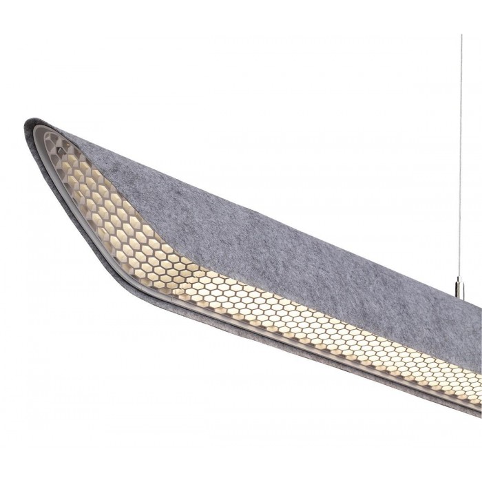 VK/04564/242G/W/DA - MUTE, Ηχομονωτικά φωτιστικά Led, 3000K. 60W. 7400lm. 75°, CRI>80. L. 242.5cm IP20, Dimmable DALI, γκρι VK/04564/242G/W/DA - MUTE, Ηχομονωτικά φωτιστικά Led, 3000K. 60W. 7400lm. 75°, CRI>80. L. 242.5cm IP20, Dimmable DALI, γκρι