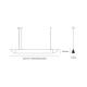 VK/04564/242G/C/DA - MUTE, Ηχομονωτικά φωτιστικά Led, 4000K. 60W. 7400lm. 75°, CRI>80. L. 242.5cm IP20,  Dimmable DALI, γκρι