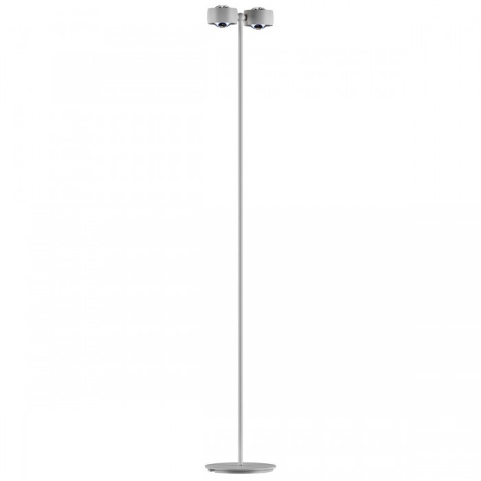 VK/04692/W/W - Λευκό. 3000K. 2x10W. 2096lm. AC220-240V. 70°. LED Bridgelux COB. Adaptor Hopestar. Φωτιστικό δαπέδου. -20°C → 45°C. 50.000hrs. Clicks 20.000. Foot Dimming. CRI>90. H156.7cm. Αλουμίνιο + γυαλί. IP20