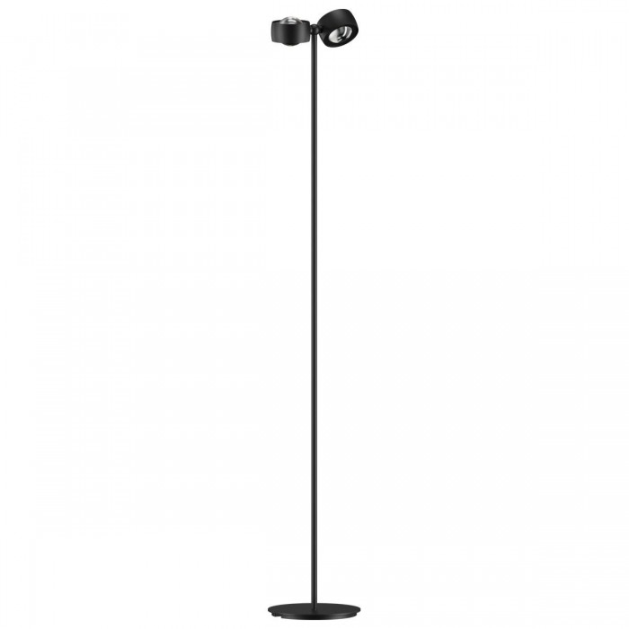 VK/04692/B/W - Μαύρο. 3000K. 2x10W. 2096lm. AC220-240V. 70°. LED Bridgelux COB. Adaptor Hopestar. Φωτιστικό δαπέδου. -20°C → 45°C. 50.000hrs. Clicks 20.000. Foot Dimming. CRI>90. H156.7cm. Αλουμίνιο + γυαλί. IP20