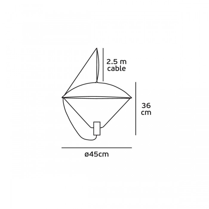 VK/04257PE/W - Φωτιστικό κρεμαστό, 220-240V, GU10, Max 12W (LED), IP20, ø45x36cm, λευκό