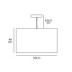 VK/03164/DG/5030 - Φωτιστικό PVC/μέταλλο, 240V, Ε27, Max 10W (LED), IP20, ø50x30cm, σκούρο γκρι VK/03164/DG/5030 - Φωτιστικό PVC/μέταλλο, 240V, Ε27, Max 10W (LED), IP20, ø50x30cm, σκούρο γκρι