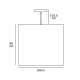 VK/03164/DG/5045 - Φωτιστικό PVC/μέταλλο, 240V, Ε27, Max 10W (LED), IP20, ø50x45cm, σκούρο γκρι