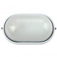 VK/01005/W - Χελώνα οβάλ εξωτερικού χώρου, λευκή, χωρίς πλέγμα, MAX 60W
