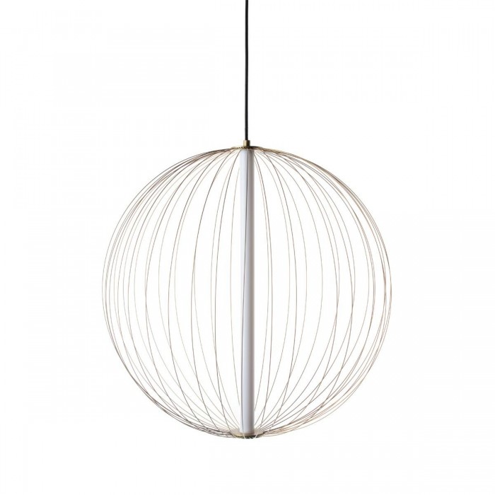 VK/04389/PE/BS/W - Φωτιστικό LED κρεμαστό, 220-240V, 10W, 2700K, 700lm, CRI>80, IP20, ø50cm, μπρονζέ