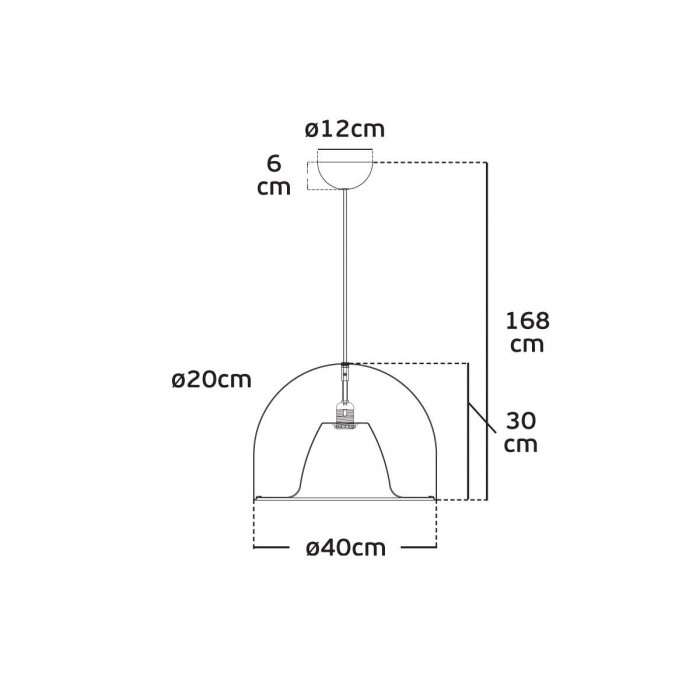 VK/04392/PE/B - Φωτιστικό κρεμαστό καμπάνα, 220-240V, Ε27, Max 20W (LED), IP20, ø40x30cm, μαύρο VK/04392/PE/B - Φωτιστικό κρεμαστό καμπάνα, 220-240V, Ε27, Max 20W (LED), IP20, ø40x30cm, μαύρο