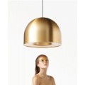 VK/04392/PE/GD - Φωτιστικό κρεμαστό καμπάνα, 220-240V, Ε27, Max 20W (LED), IP20, ø40x30cm, χρυσό 