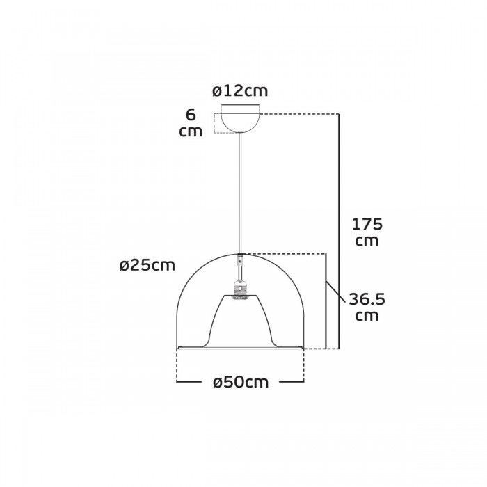 VK/04393/PE/BL - Φωτιστικό κρεμαστό καμπάνα, 220-240V, Ε27, Max 20W (LED), IP20, ø50x37cm, μπλε VK/04393/PE/BL - Φωτιστικό κρεμαστό καμπάνα, 220-240V, Ε27, Max 20W (LED), IP20, ø50x37cm, μπλε
