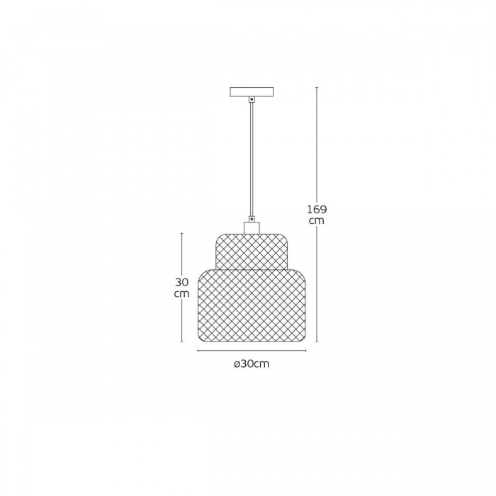 VK/03319/PE/30 - Φωτιστικό κρεμαστό, φυσικό. E27. Max 20W (LED). ø30cm. IP20
