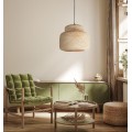 VK/03319/PE/30 - Φωτιστικό κρεμαστό. E27. Max 20W (LED). ø30cm. IP20, φυσικό
