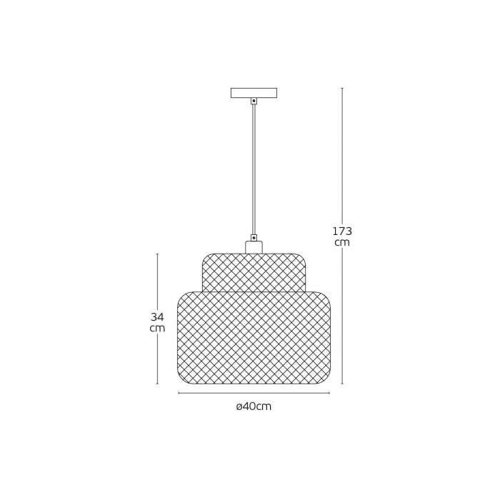 VK/03319/PE/40 - Φωτιστικό κρεμαστό, φυσικό. E27. Max 20W (LED). ø40cm. IP20