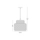 VK/03319/PE/40 - Φωτιστικό κρεμαστό, φυσικό. E27. Max 20W (LED). ø40cm. IP20