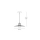 VK/03320/PE/B/35 - Φωτιστικό κρεμαστό, μαύρο. E27. Max 20W (LED). Ø35cm. IP20