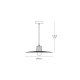 VK/03320/PE/B/45 - Φωτιστικό κρεμαστό, μαύρο. E27. Max 20W (LED). Ø45cm. IP20