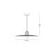 VK/03320/PE/B/60 - Φωτιστικό κρεμαστό, μαύρο. E27. Max 20W (LED). Ø60cm. IP20