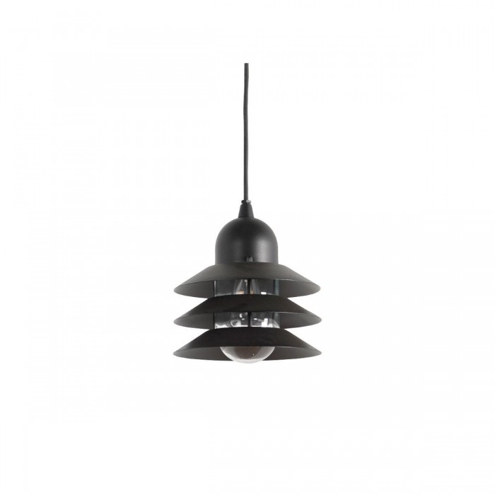 VK/01122/PE/B - Φωτιστικό κρεμαστό, μαύρο. E27. Max. 20W. (LED). IP44