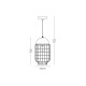 VK/01123/PE/B - Φωτιστικό κρεμαστό, μαύρο. E27. Max. 20W. (LED). IP44