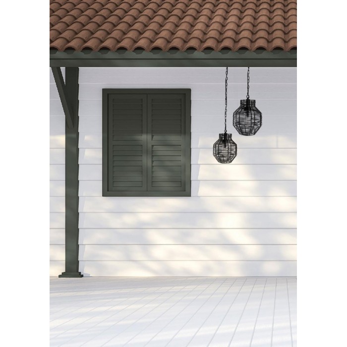 VK/01126/PE/B/30 - Φωτιστικό κρεμαστό, μαύρο. E27. Max. 20W. (LED). IP44